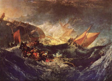Репродукция картины "the wreck of a transport ship" художника "тёрнер уильям"