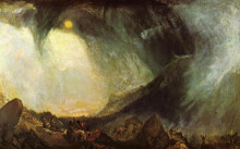 Репродукция картины "сніжний шторм, ганнібал та його армія переходять через альпи" художника "тёрнер уильям"
