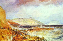 Картина "pendennis castle, cornwall scene after a wreck" художника "тёрнер уильям"