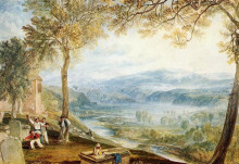 Репродукция картины "kirby londsale churchyard" художника "тёрнер уильям"