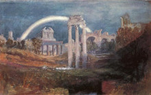 Картина "rome, the forum with a rainbow" художника "тёрнер уильям"