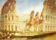 Репродукция картины "rome, the colosseum" художника "тёрнер уильям"