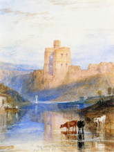 Репродукция картины "norham castle on the tweed" художника "тёрнер уильям"