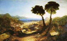 Репродукция картины "the bay of baiae, with apollo and the sibyl" художника "тёрнер уильям"