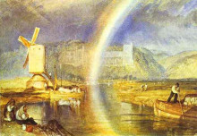 Репродукция картины "arundel castle, with rainbow" художника "тёрнер уильям"