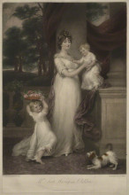 Репродукция картины "maria scott-waring (n&#233;e hughes) and her children" художника "тёрнер чарльз"