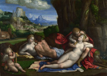 Копия картины "an allegory of love" художника "тизи бенвенуто"