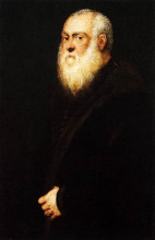 Репродукция картины "portrait of a white bearded man" художника "тинторетто"