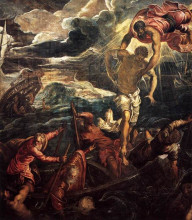 Репродукция картины "st mark rescuing a saracen from shipwreck" художника "тинторетто"