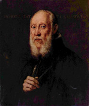 Картина "portrait of the sculptor jacopo sansovino" художника "тинторетто"