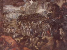 Копия картины "frederick ii conquered parma in 1521" художника "тинторетто"