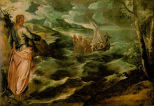 Картина "christ on the sea of galilee" художника "тинторетто"
