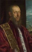 Копия картины "portrait of vincenzo morosini" художника "тинторетто"