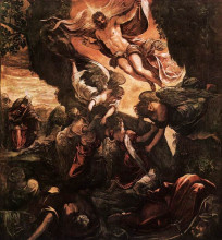 Репродукция картины "the resurrection of christ" художника "тинторетто"