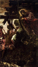 Репродукция картины "the temptation of christ" художника "тинторетто"
