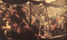 Репродукция картины "battle between turks and christians" художника "тинторетто"