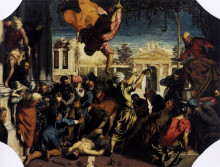 Репродукция картины "the miracle of st mark freeing the slave" художника "тинторетто"