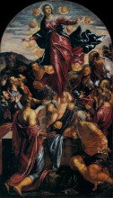 Копия картины "assumption of the virgin" художника "тинторетто"