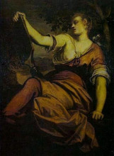 Копия картины "allegory of prudence" художника "тинторетто"
