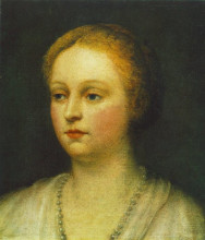 Копия картины "portrait of a woman" художника "тинторетто"