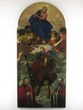Копия картины "st. christopher" художника "тинторетто"