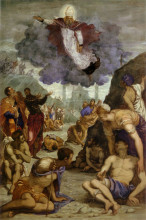 Копия картины "the miracle of st augustine" художника "тинторетто"