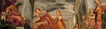 Репродукция картины "the queen of sheba and solomon" художника "тинторетто"