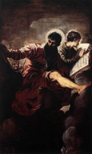 Репродукция картины "the evangelists mark and john" художника "тинторетто"