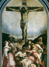 Репродукция картины "crucifixion" художника "тинторетто"