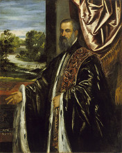 Картина "portrait of a venetian senator" художника "тинторетто"