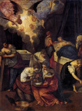 Картина "birth of st john the baptist" художника "тинторетто"