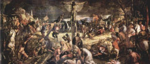Репродукция картины "crucifixion" художника "тинторетто"