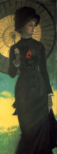 Репродукция картины "mrs. newton with a parasol" художника "тиссо джеймс"