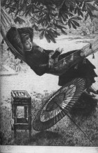 Копия картины "the hammock" художника "тиссо джеймс"
