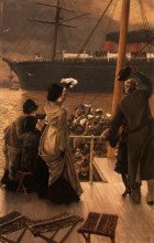 Репродукция картины "goodbye, on the mersey" художника "тиссо джеймс"