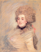 Картина "portrait of an actress in eighteenth century dress" художника "тиссо джеймс"