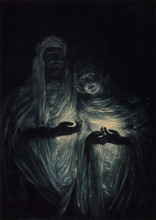 Репродукция картины "the apparition" художника "тиссо джеймс"