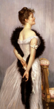 Копия картины "portrait of the vicomtesse de montmorand" художника "тиссо джеймс"