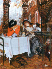 Копия картины "a luncheon" художника "тиссо джеймс"