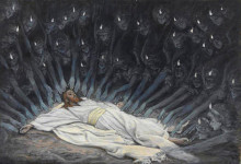 Репродукция картины "jesus ministered to by angels" художника "тиссо джеймс"