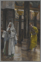 Репродукция картины "the pharisee and the publican" художника "тиссо джеймс"