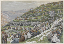 Репродукция картины "the miracle of the loaves and fishes" художника "тиссо джеймс"