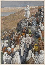 Репродукция картины "the sermon on the mount, illustration for &#39;the life of christ&#39;" художника "тиссо джеймс"