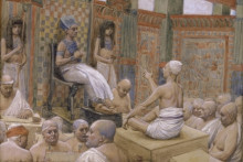 Репродукция картины "joseph interprets pharaoh&#39;s dream" художника "тиссо джеймс"