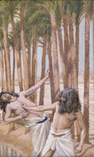 Репродукция картины "moses slays an egyptian" художника "тиссо джеймс"
