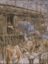 Репродукция картины "the animals enter the ark" художника "тиссо джеймс"