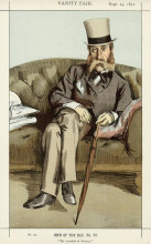 Репродукция картины "caricature of george whyte melville" художника "тиссо джеймс"
