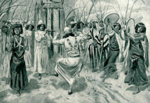 Репродукция картины "david danced before the lord with all his might" художника "тиссо джеймс"