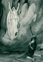 Копия картины "elijah carried away into heaven by a chariot of fire" художника "тиссо джеймс"