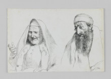 Копия картины "jew and jewess, illustration from &#39;the life of our lord jesus christ&#39;" художника "тиссо джеймс"